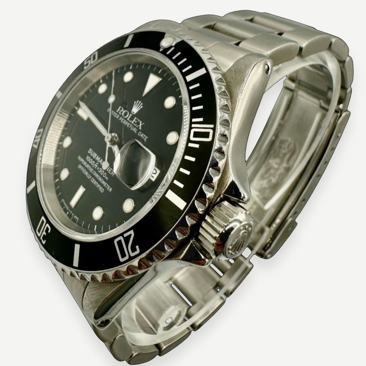 Rolex Submariner Date 16610 Black Tritium Dial Circa 1998 | Shop Authentique Lux