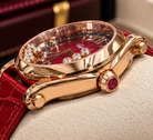 Chopard Happy Sport 5378, Red Mother-of-Pearl Dial, 18K Rose Gold, 2023 | Shop Authentique Lux
