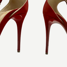 Christian Louboutin Red Suede Ankle-Strap Pumps, Size 37.5 | Shop Authentique Lux