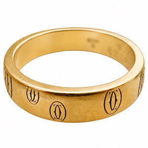 CARTIER Happy Birthday Ring, Logo Band, 18K Rose Gold, EU Size 49 (US 5)