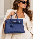 Hermès Bleu Iris Ostrich Birkin 30 Palladium Hardware | Shop Authentique Lux