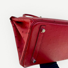 Hermès Birkin 30 in red ostrich leather with palladium hardware | Shop Authentique Lux