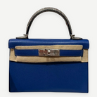 HERMES Kelly Touch Sellier 20, Bleu Royal Chevre Chamkila & Ombre Lizard, PHW, Full Set, 2025 | Shop Authentique Lux