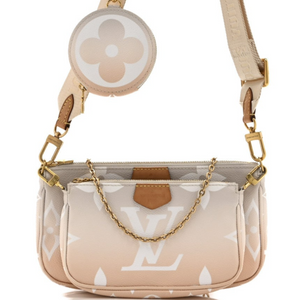 LOUIS VUITTON Multi Pochette Accessories By the Pool, Brume, Gold-Tone Hardware