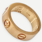 Cartier Love Ring, 18K Rose Gold, Pink Sapphire, 5.5mm, Size 47 | Shop Authentique Lux