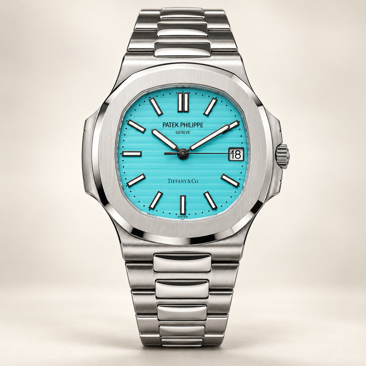 PATEK PHILIPPE Nautilus 5711/1A-018, Tiffany & Co. Blue Dial, Full Set, 2023 | Shop Authentique Lux