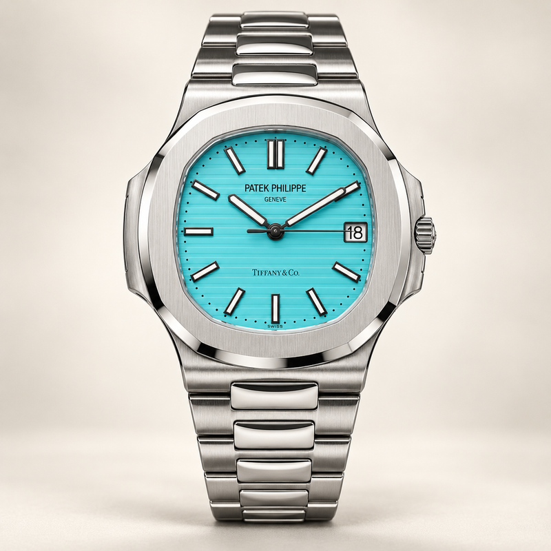 PATEK PHILIPPE Nautilus 5711/1A-018, Tiffany & Co. Blue Dial, Full Set, 2023 | Shop Authentique Lux