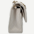CHANEL Caviar Quilted Medium Classic Double Flap Bag, White, Gold Hardware, Full Set | Shop Authentique Lux