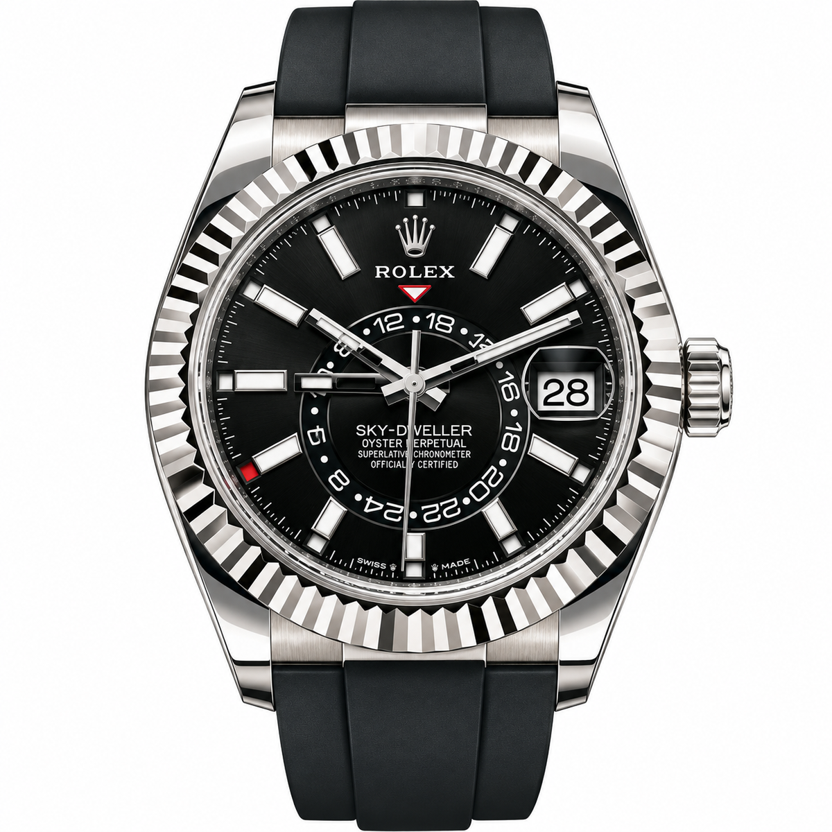 Rolex Sky-Dweller 336934, Black Dial, White Rolesor, Full Set, 2026 | Shop Authentique Lux