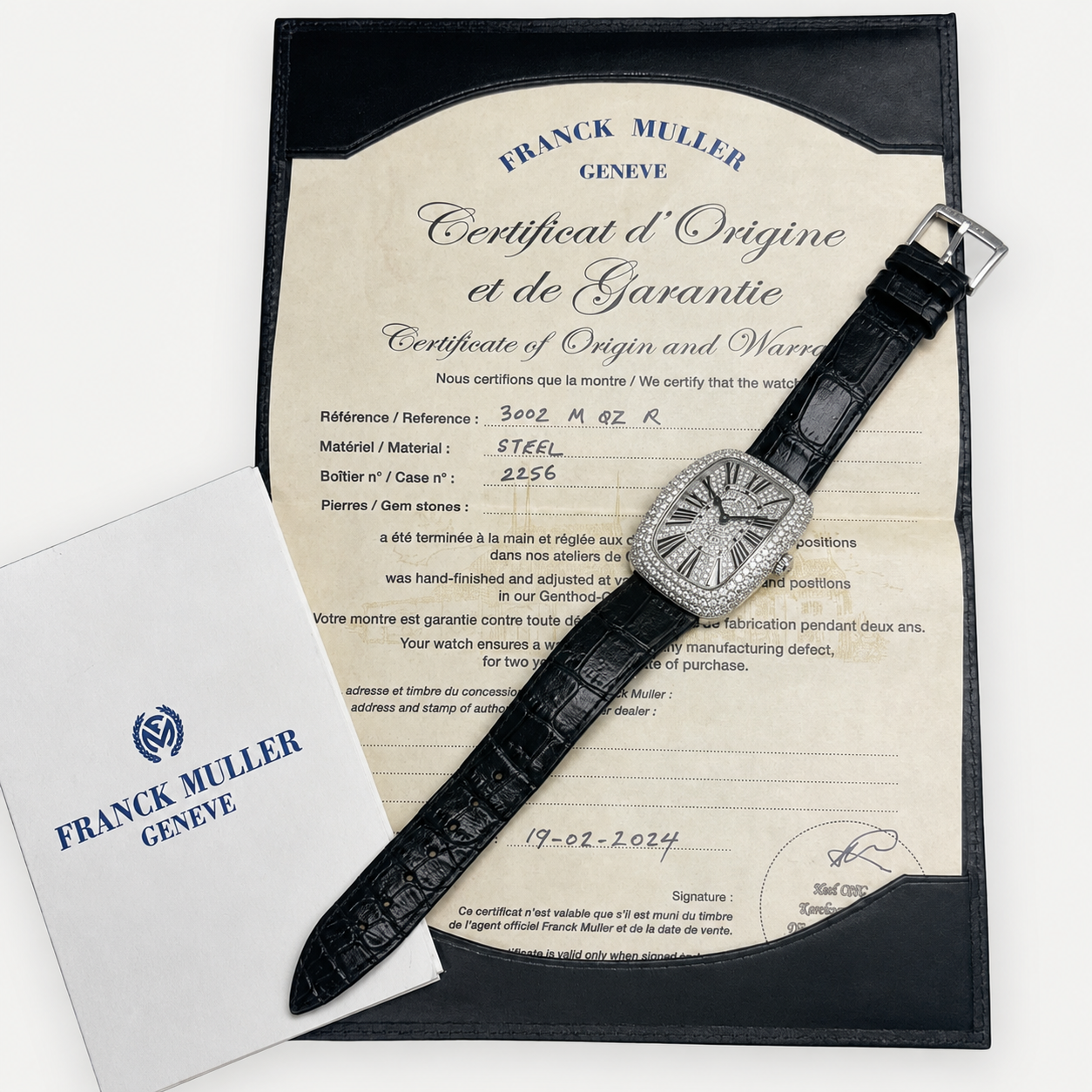 Franck Muller Galet 3002 M QZ R, Factory Diamond-Set, Full Set, 2024 | Shop Authentique Lux