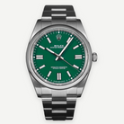 Rolex Oyster Perpetual 41 124300, Green Dial, Oystersteel, Full Set, 2026 | Shop Authentique Lux