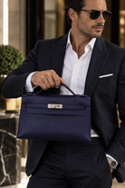 Hermès Kelly Pochette Clutch Bag, Bleu Saphir, Swift Leather, PHW, 2018 | Shop Authentique Lux