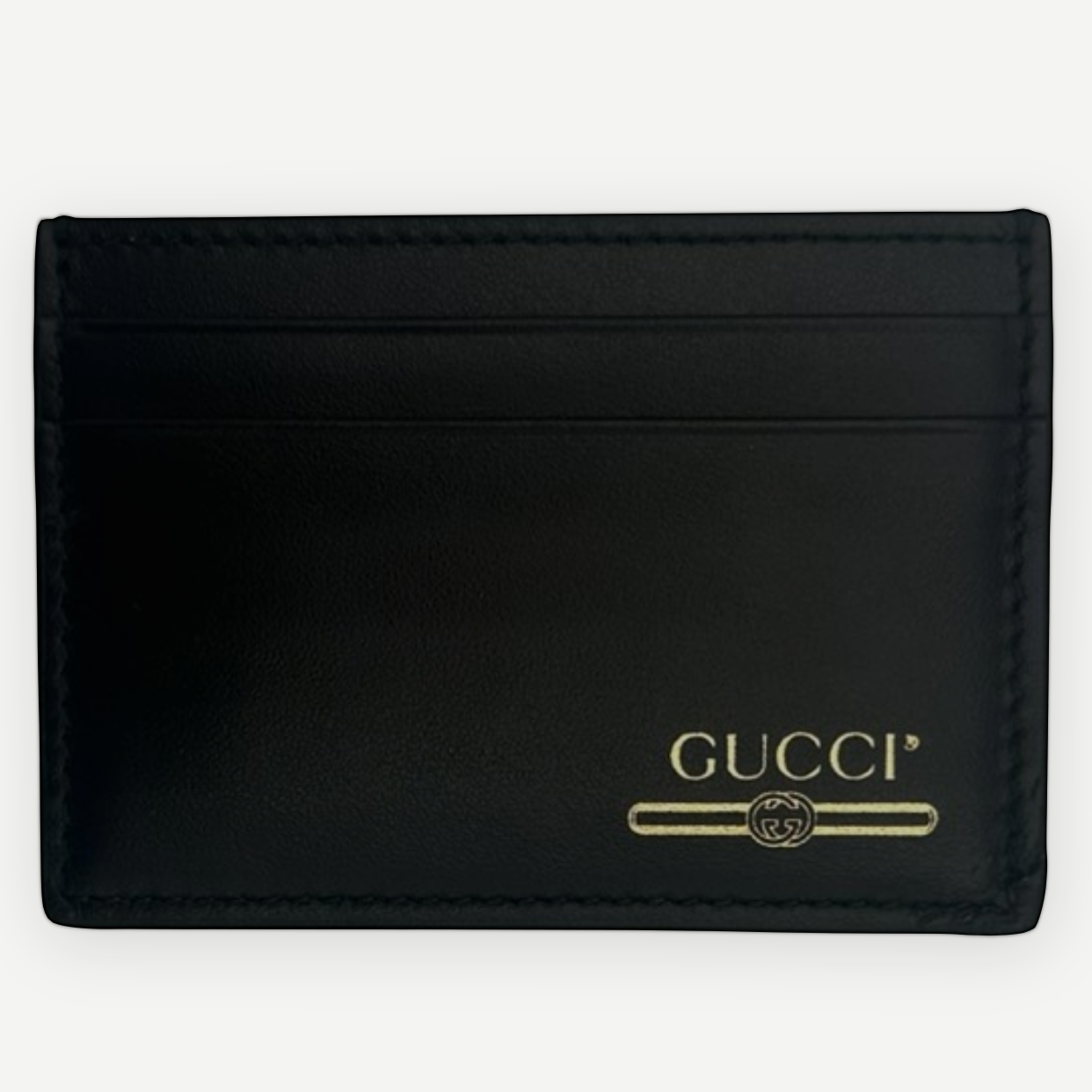 Gucci Interlocking G Card Case, Black Leather | Shop Authentique Lux