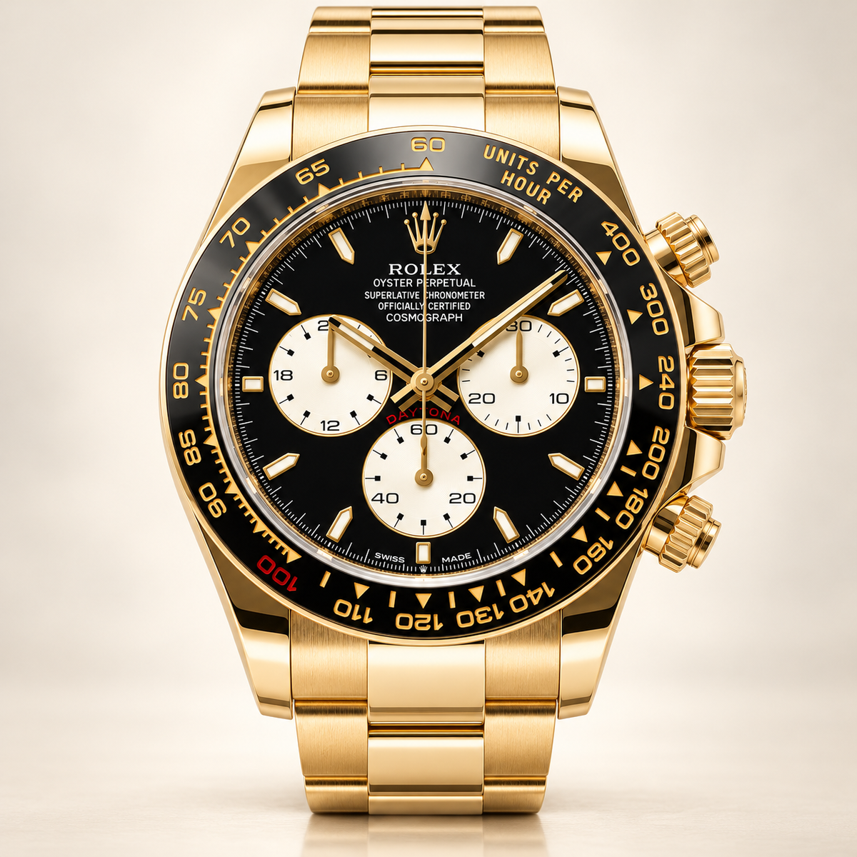 ROLEX Daytona Le Mans 126528LN, Black Dial, Yellow Gold, Full Set, 2025 | Shop Authentique Lux