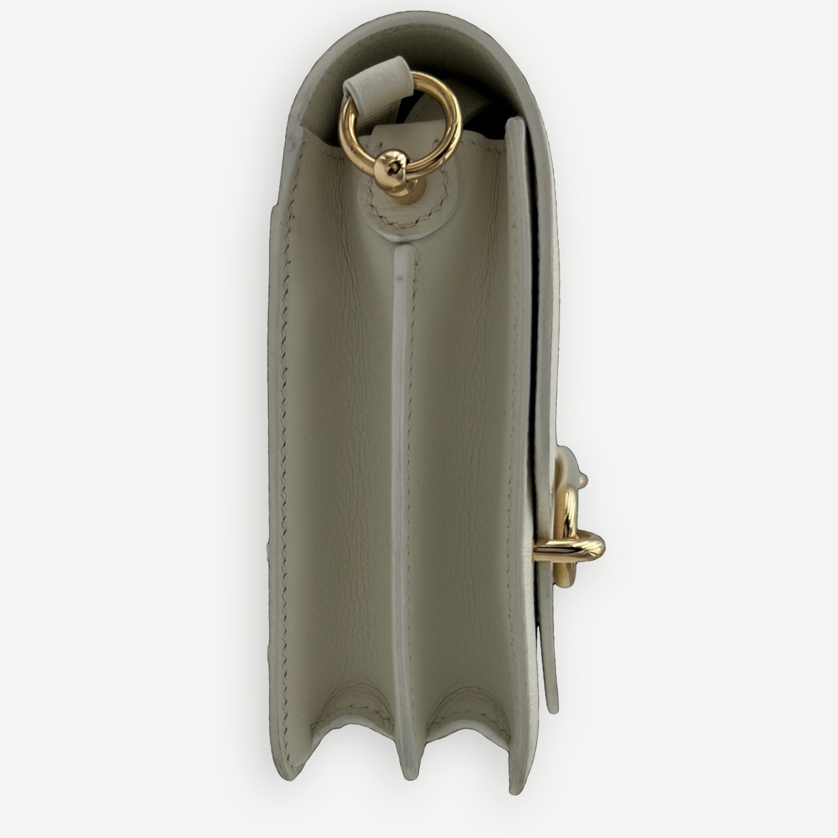 Hermès White Evercolor Roulis Mini 18 Bag, Permabrass Hardware, Z Stamp, 2021 | Shop Authentique Lux