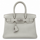 Hermès Birkin 30, Gris Perle Swift Leather, PHW, Full Set, 2012 | Shop Authentique Lux