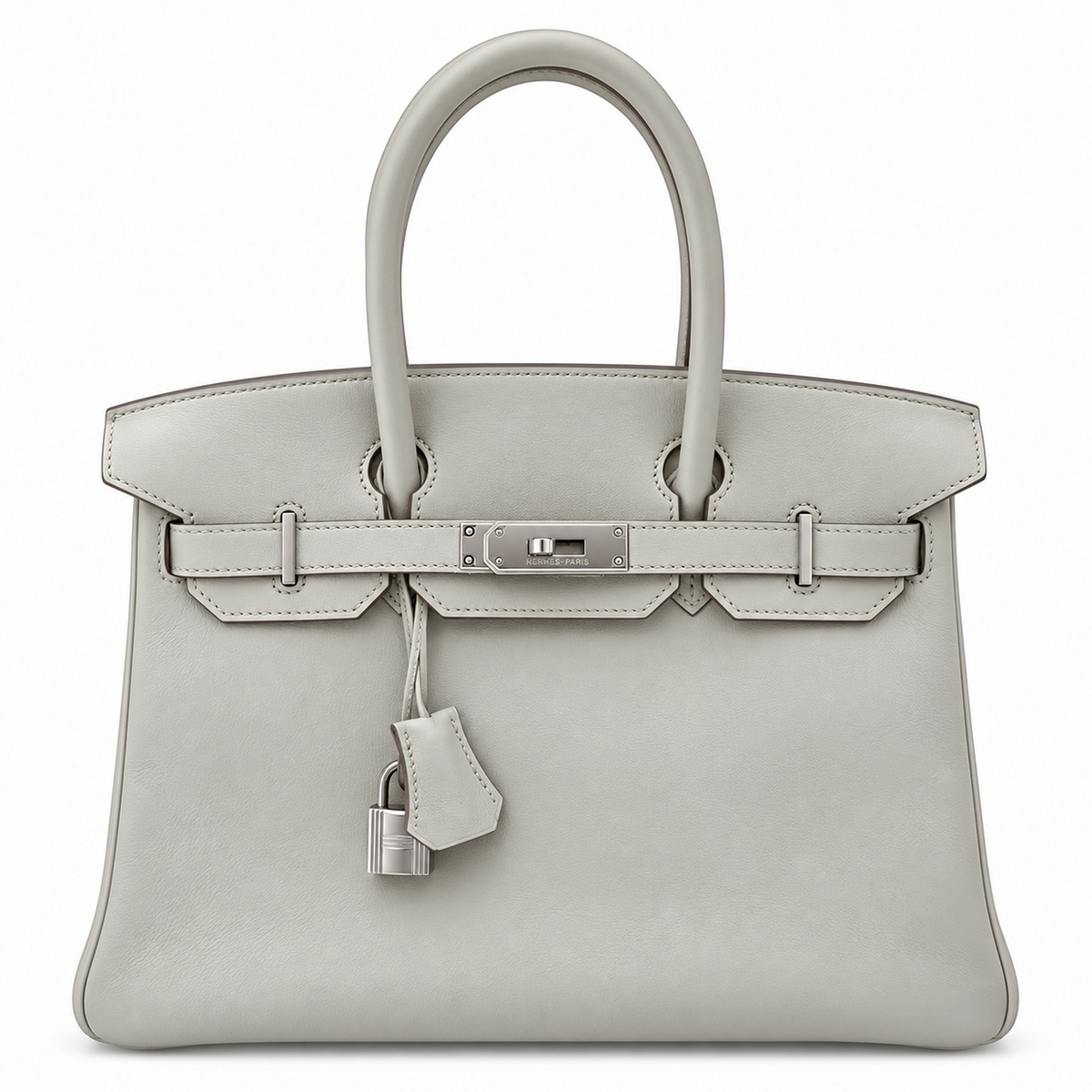 Hermès Birkin 30, Gris Perle Swift Leather, PHW, Full Set, 2012 | Shop Authentique Lux