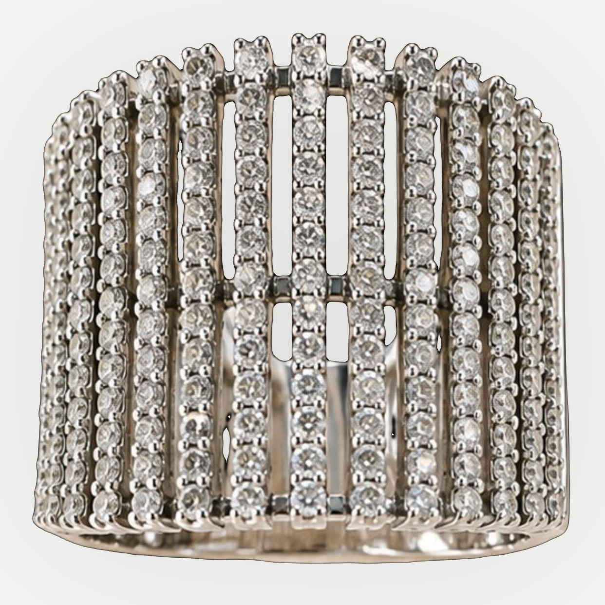 EFFY Vintage Diamond Wide Multi-Row Band Ring, 14K White Gold, Size 6 | Shop Authentique Lux