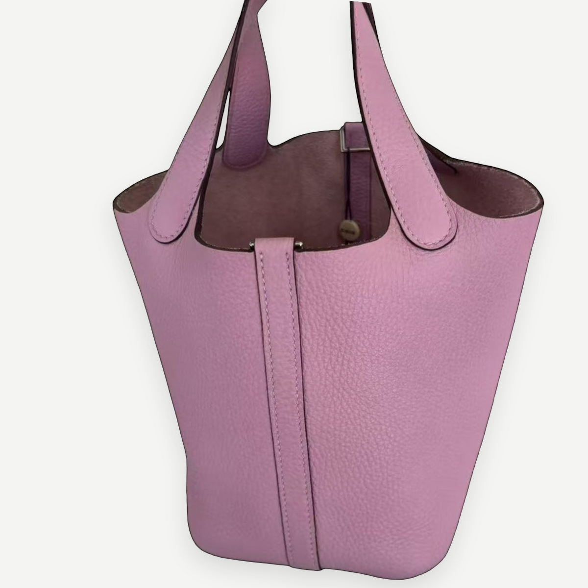 Hermès Mauve Sylvestre Clemence Picotin Lock 18 PM, Palladium Hardware, Full Set, U Stamp, 2022 | Shop Authentique Lux