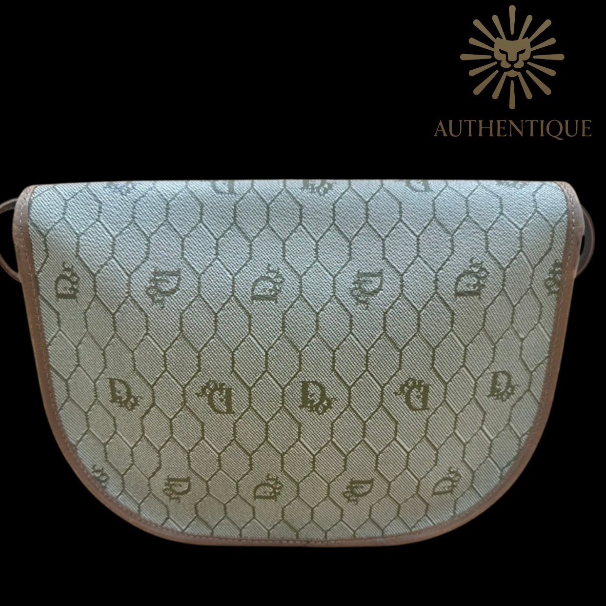 Back of Christian Dior Vintage Honeycomb Crossbody Bag | Shop Authentique Lux