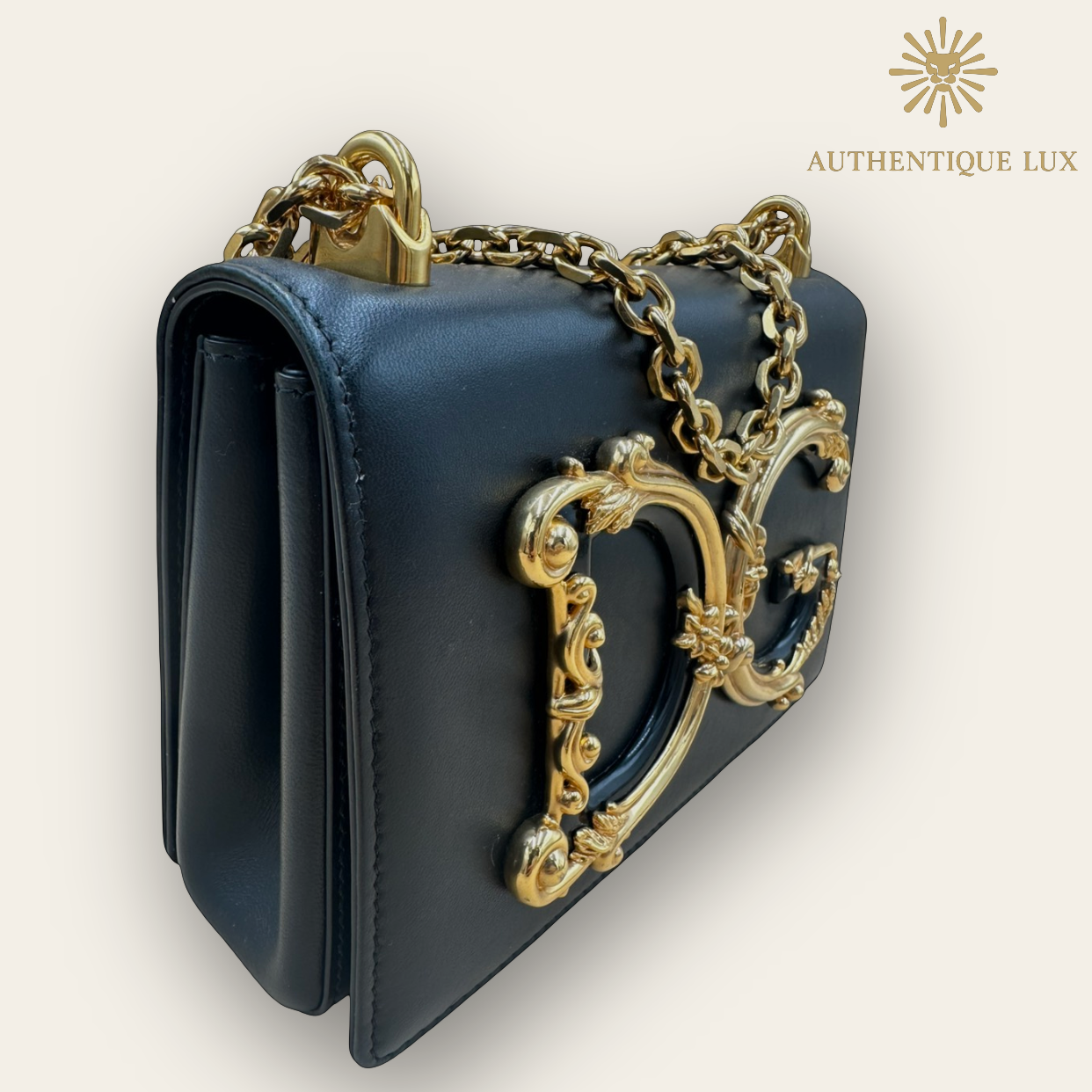Dolce & Gabbana Nappa DG Girls Black Leather Shoulder Bag | Shop Authentique Lux