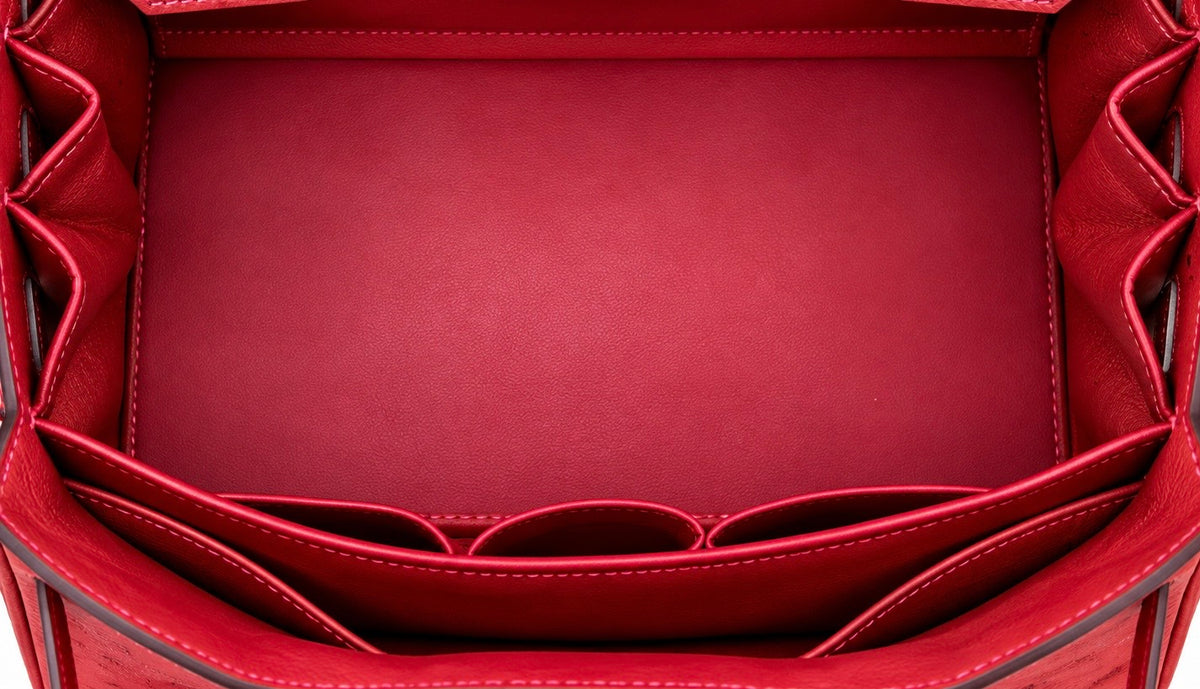 Hermès Birkin 30 in red ostrich leather with palladium hardware | Shop Authentique Lux