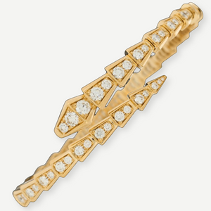 BVLGARI Serpenti Viper Diamond Bracelet, 18K Yellow Gold, Size 17, Full Set