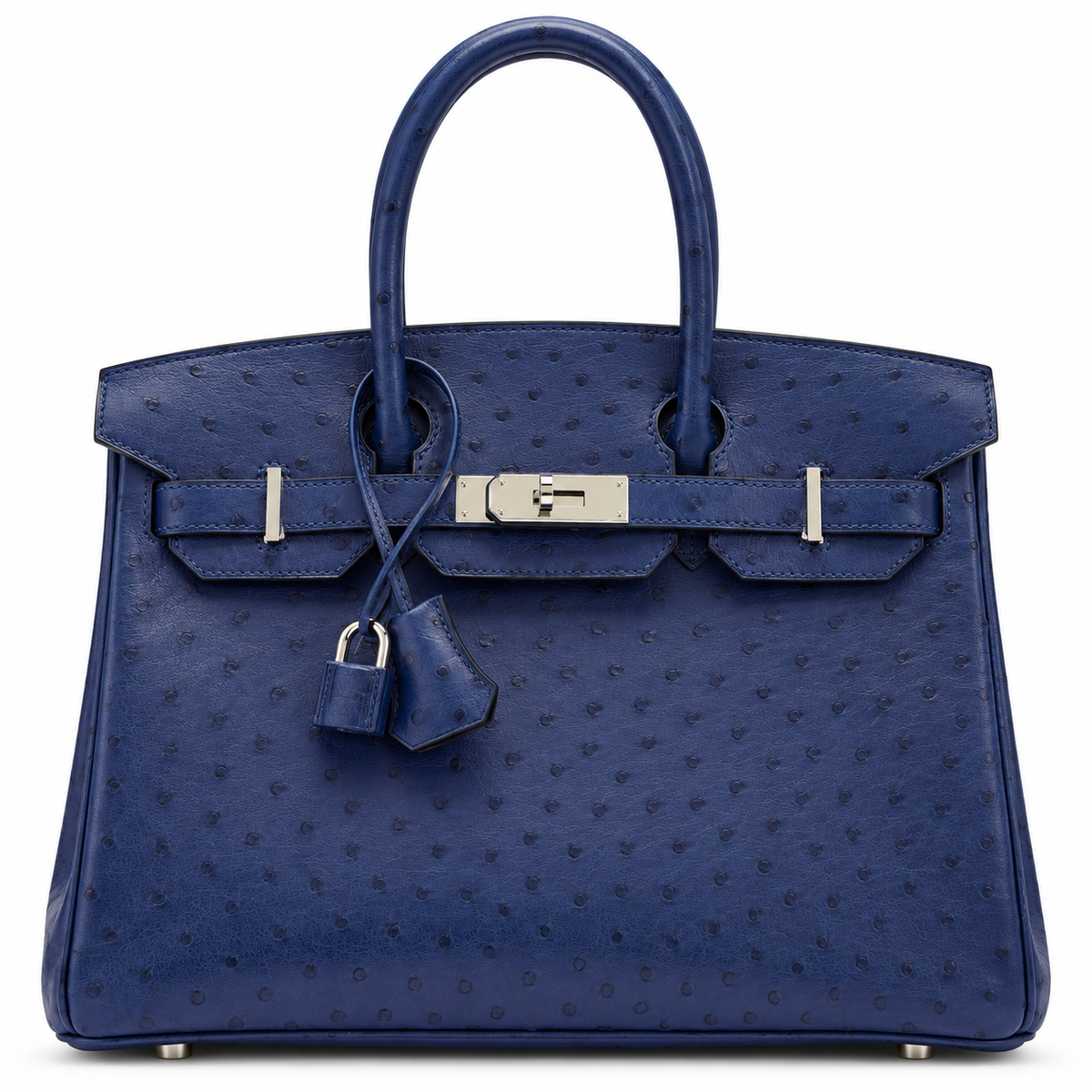 Hermès Bleu Iris Ostrich Birkin 30 Palladium Hardware | Shop Authentique Lux