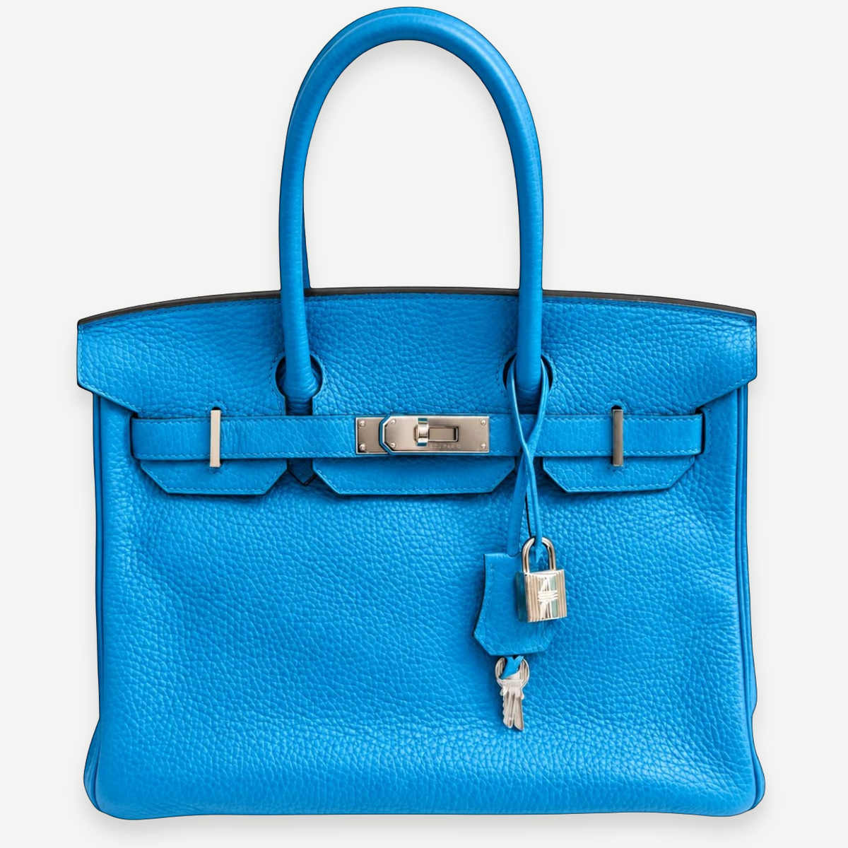HERMÈS Bleu Zanzibar Togo Birkin 30, Palladium Hardware, 2017 | Shop Authentique Lux