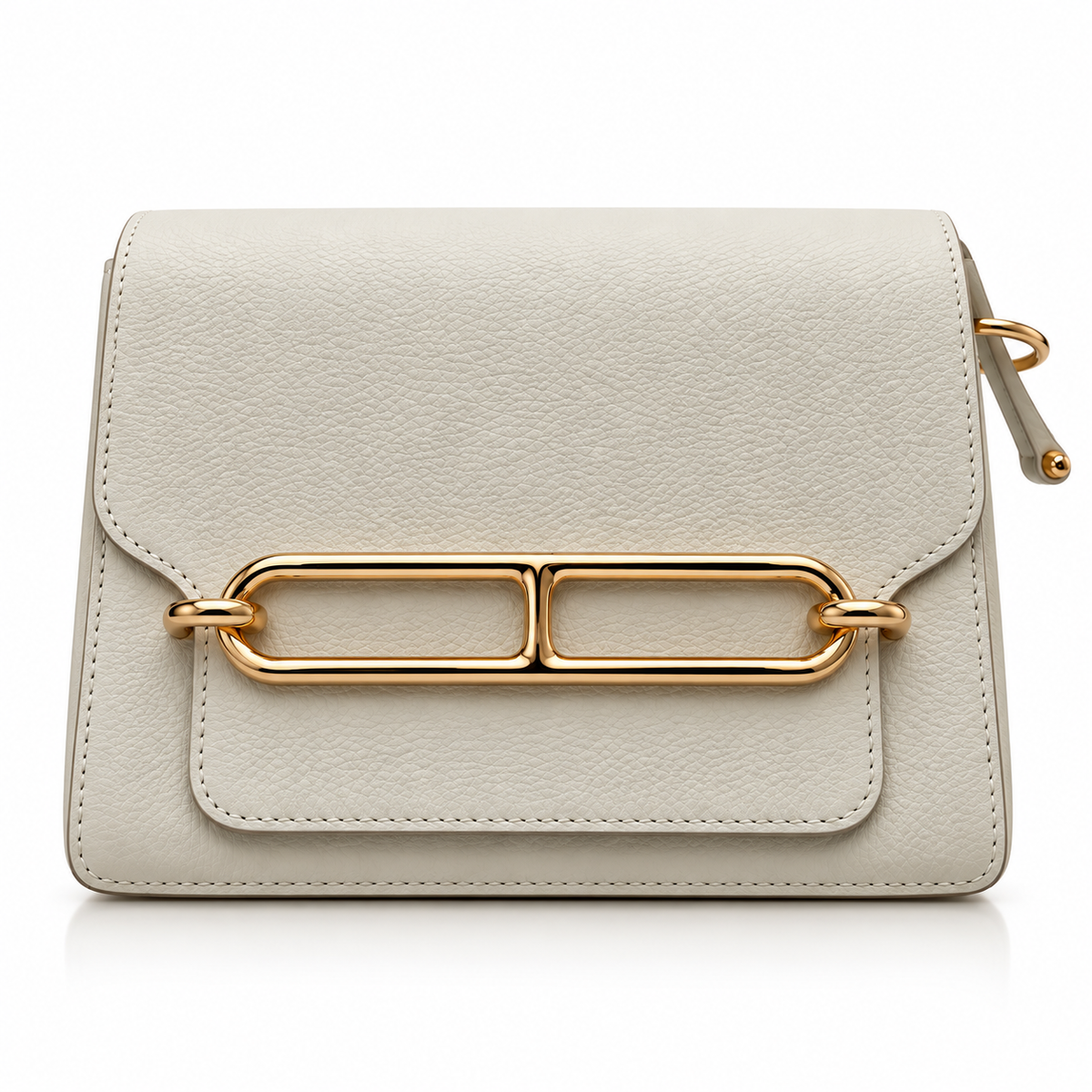 Hermès White Evercolor Roulis Mini 18 Bag, Permabrass Hardware, Z Stamp, 2021 | Shop Authentique Lux