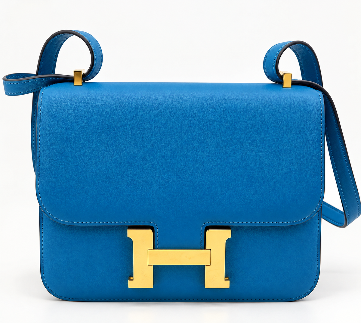 HERMES Constance 18 Mini, Bleu Zanzibar Evercolor, Gold Hardware, 2021 | Shop Authentique Lux