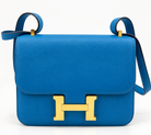 HERMES Constance 18 Mini, Bleu Zanzibar Evercolor, Gold Hardware, 2021 | Shop Authentique Lux