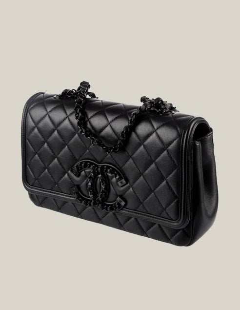 Chanel Medium Filigree Flap Bag “So Black”