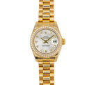 Rolex Lady-Datejust 26 Ref. 69138 Yellow Gold Diamond Dial President Bracelet | Shop Authentique Lux