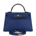HERMES Kelly Touch Sellier 20, Bleu Royal Chevre Chamkila & Ombre Lizard, PHW, Full Set, 2025 | Shop Authentique Lux