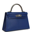 HERMES Kelly Touch Sellier 20, Bleu Royal Chevre Chamkila & Ombre Lizard, PHW, Full Set, 2025 | Shop Authentique Lux