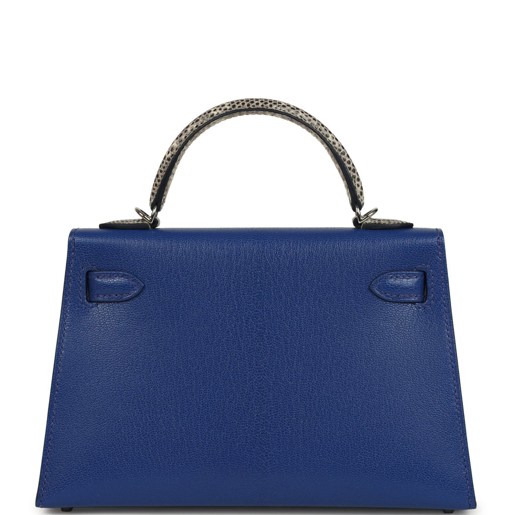 HERMES Kelly Touch Sellier 20, Bleu Royal Chevre Chamkila & Ombre Lizard, PHW, Full Set, 2025 | Shop Authentique Lux