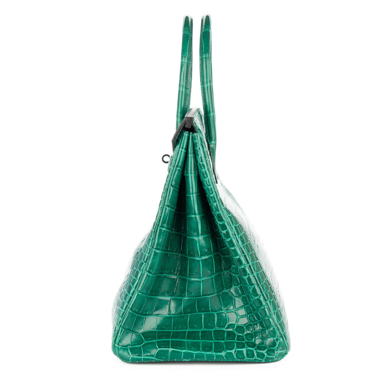 HERMES Birkin 35, Vert Emeraude Shiny Porosus Crocodile, PHW | Shop Authentique Lux