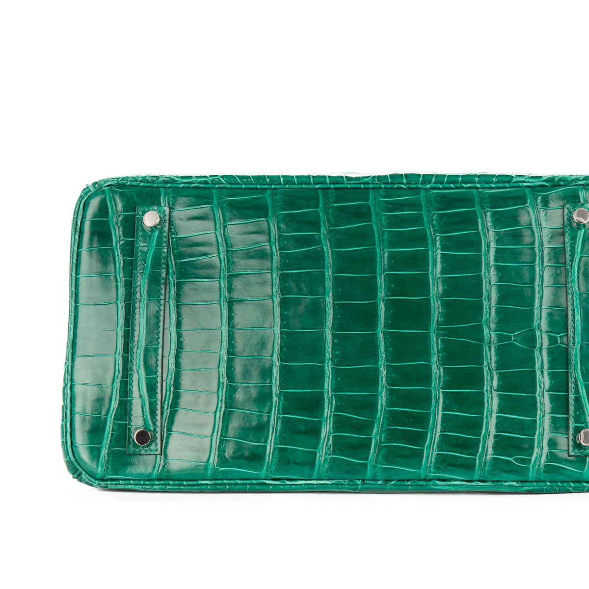 HERMES Birkin 35, Vert Emeraude Shiny Porosus Crocodile, PHW | Shop Authentique Lux