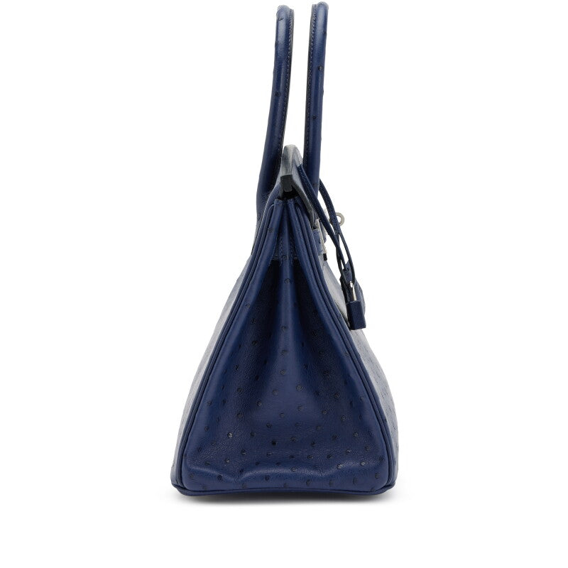 Hermès Bleu Iris Ostrich Birkin 30 Palladium Hardware | Shop Authentique Lux