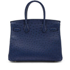Hermès Bleu Iris Ostrich Birkin 30 Palladium Hardware | Shop Authentique Lux