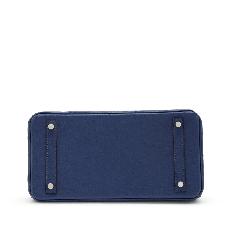 Hermès Bleu Iris Ostrich Birkin 30 Palladium Hardware | Shop Authentique Lux