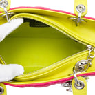 Dior Large Lady Dior Bag in Pink, Yellow and Blue Cannage Lambskin with Silver-Tone Hardware | Shop