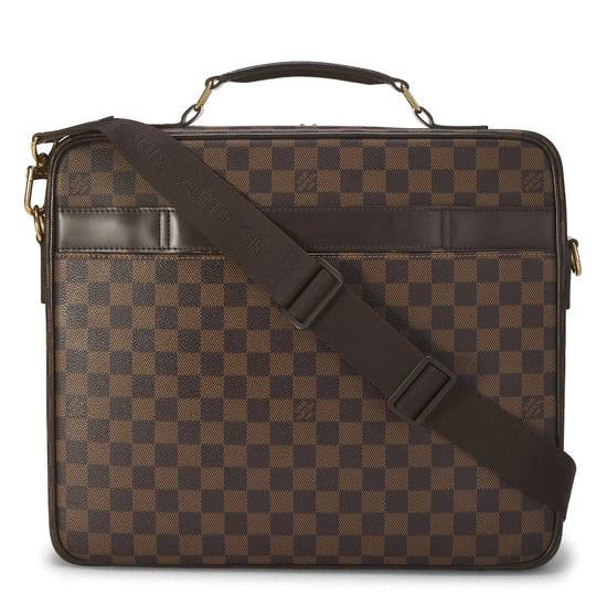 Louis Vuitton Sabana Briefcase, Damier Ebene Canvas, Gold-Tone Hardware | Shop Authentique Lux