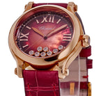 Chopard Happy Sport 5378, Red Mother-of-Pearl Dial, 18K Rose Gold, 2023 | Shop Authentique Lux