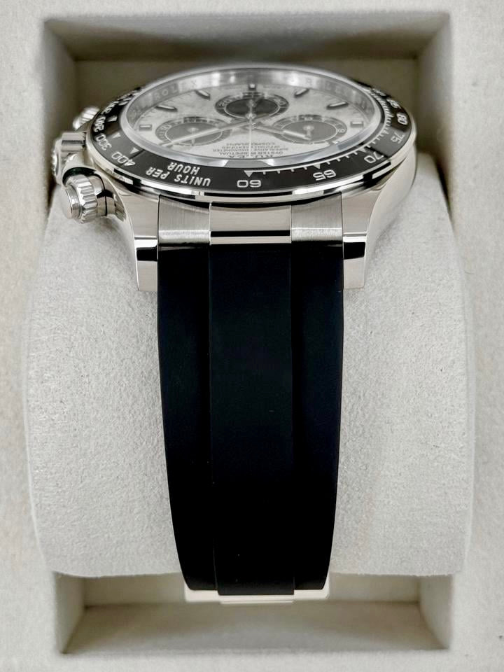 ROLEX Cosmograph Daytona 126519LN, Silver Meteorite Dial, 18K White Gold, Oysterflex, Full Set, 2026 | Shop Authentique Lux