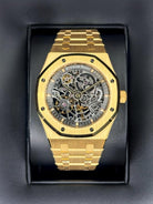AUDEMARS PIGUET Royal Oak 15407BA grey openworked dial in presentation box | Shop Authentique Lux