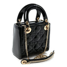 Dior Mini Lady Dior, Black Patent Leather, Gold Hardware | Shop Authentique Lux