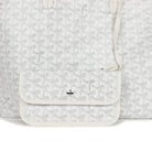 GOYARD Saint Louis PM Tote, White Goyardine Canvas, With Pouch | Shop Authentique Lux