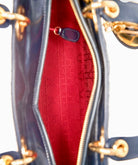 DIOR Large Lady Dior Bag, Navy Cannage Patent Leather, Gold Hardware | Shop Authentique Lux